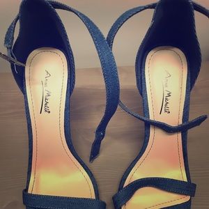 Denim heels. Size 10
